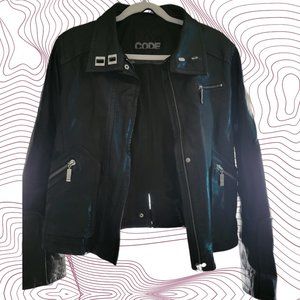 Sportmax Code Lambskin Moto Biker Jacket